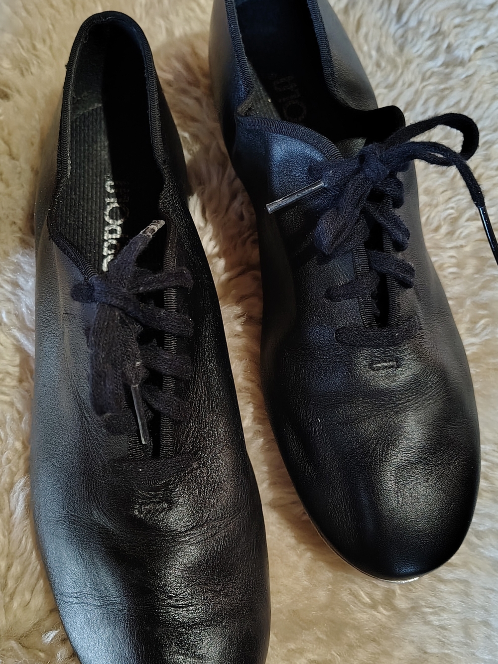 Coppola Black Leather Women's Tap Shoes